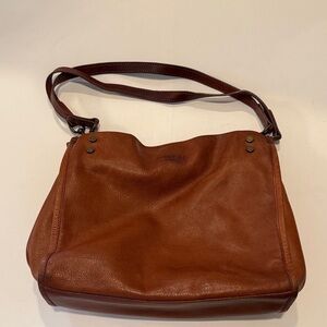 Elegant Brown Leather Shoulder Bag